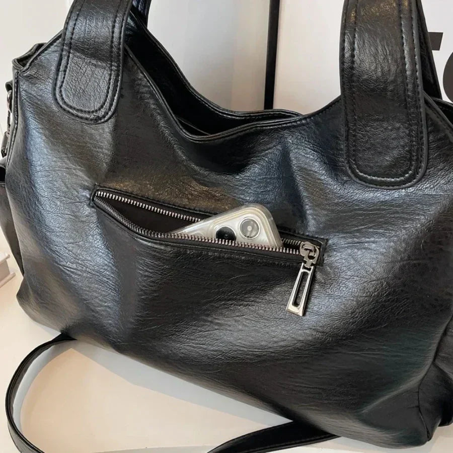 Dakota Dame Crossbody Taske – Elegant Lædertaske med Justerbar Rem & Rummeligt Design