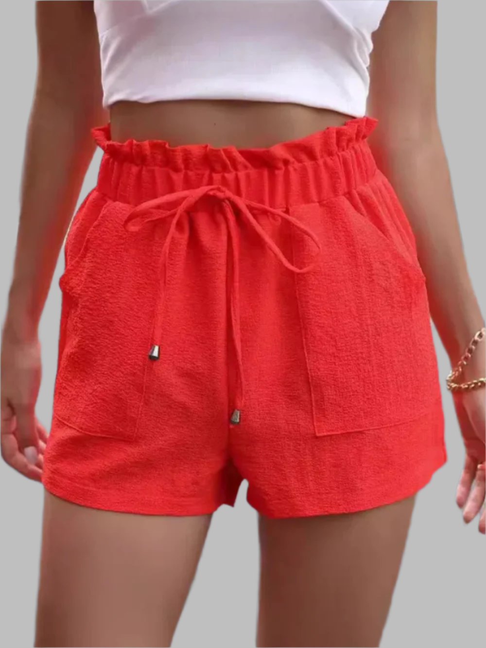 Zoe Dame Shorts – Let Sommershorts med Skrå Lommer og Komfortabelt Åndbart Stof