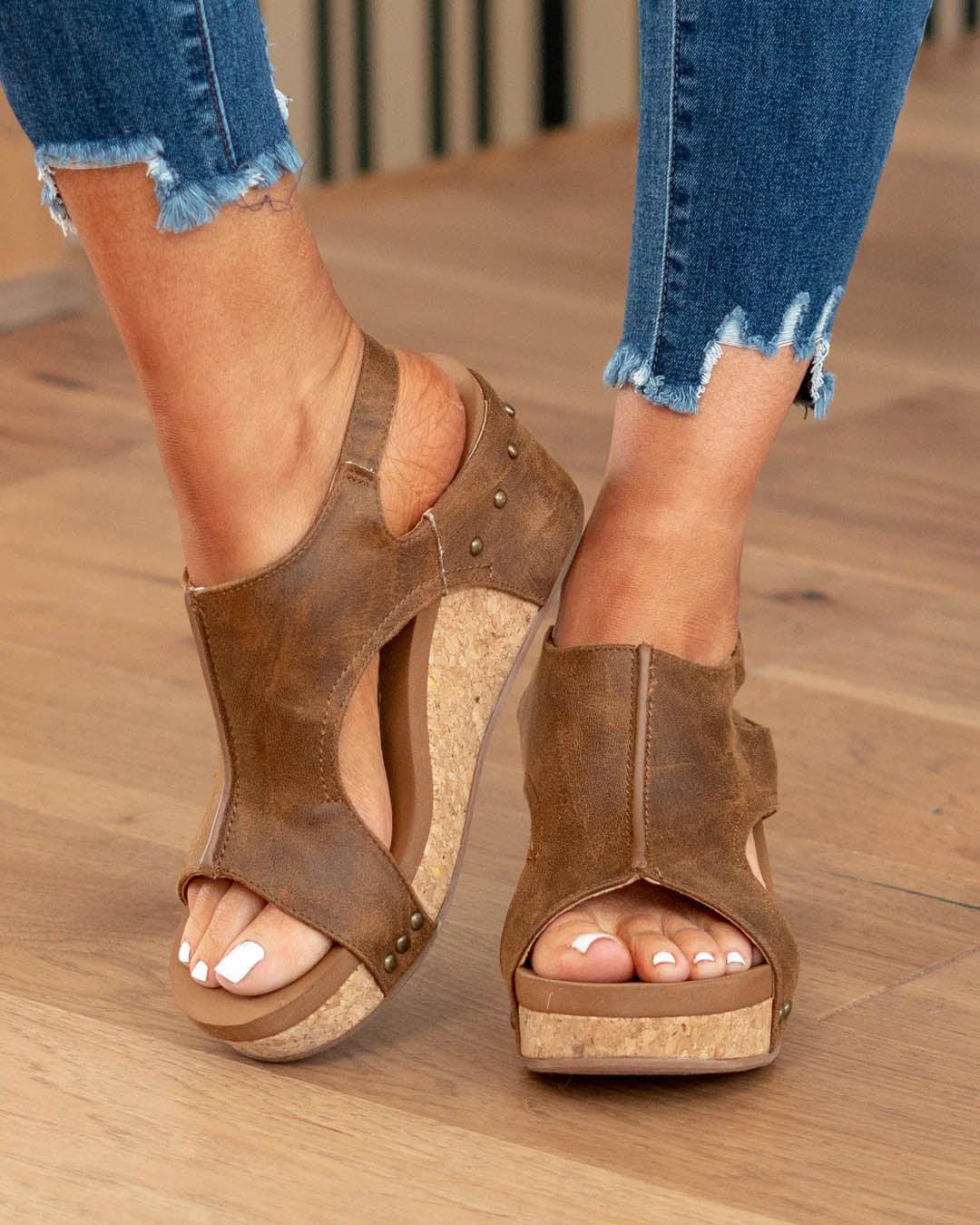 Luna dames sandaler – Sommersandaler i håndstrikket boho-stil med en behagelig pasform