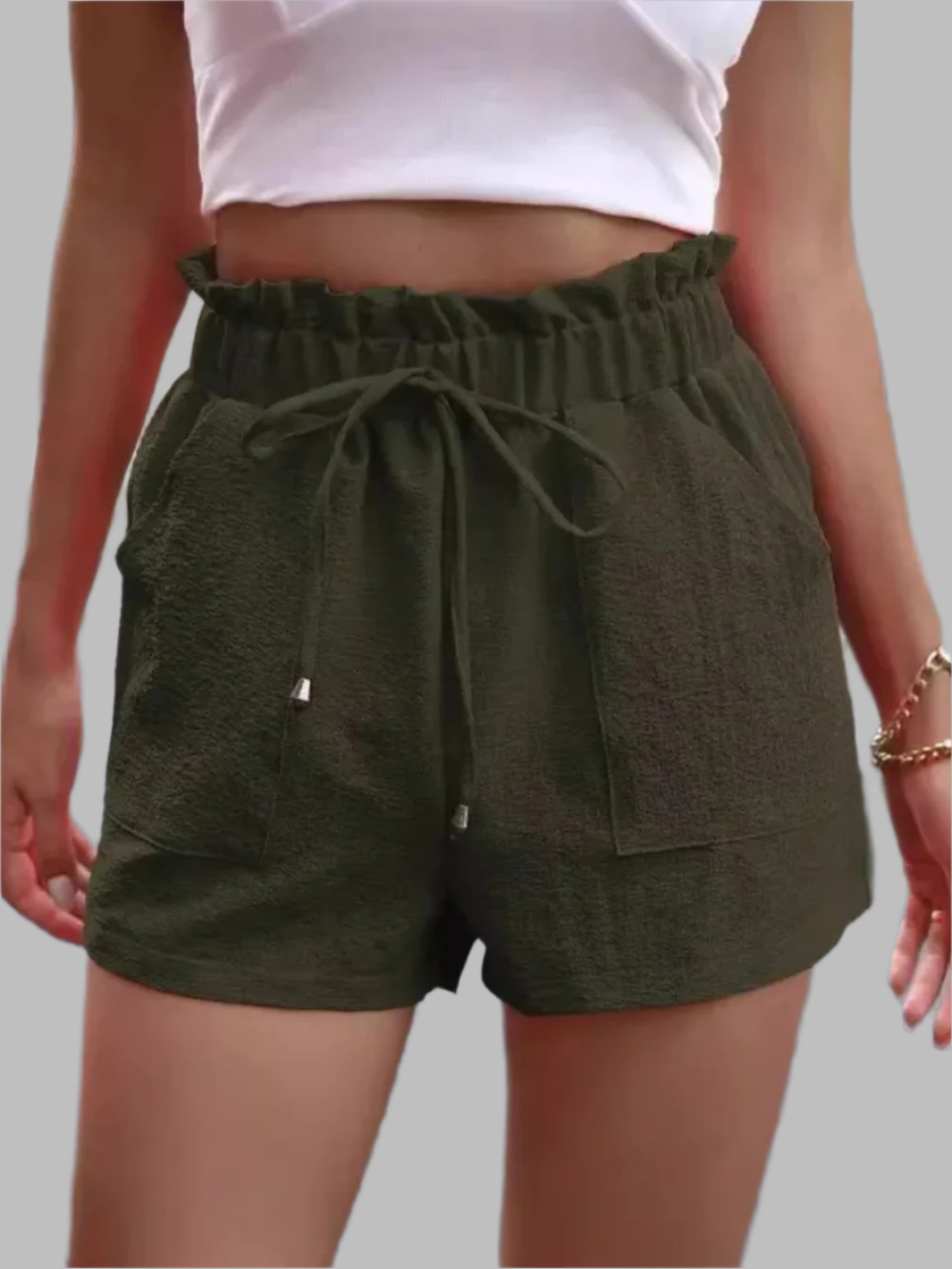 Zoe Dame Shorts – Let Sommershorts med Skrå Lommer og Komfortabelt Åndbart Stof