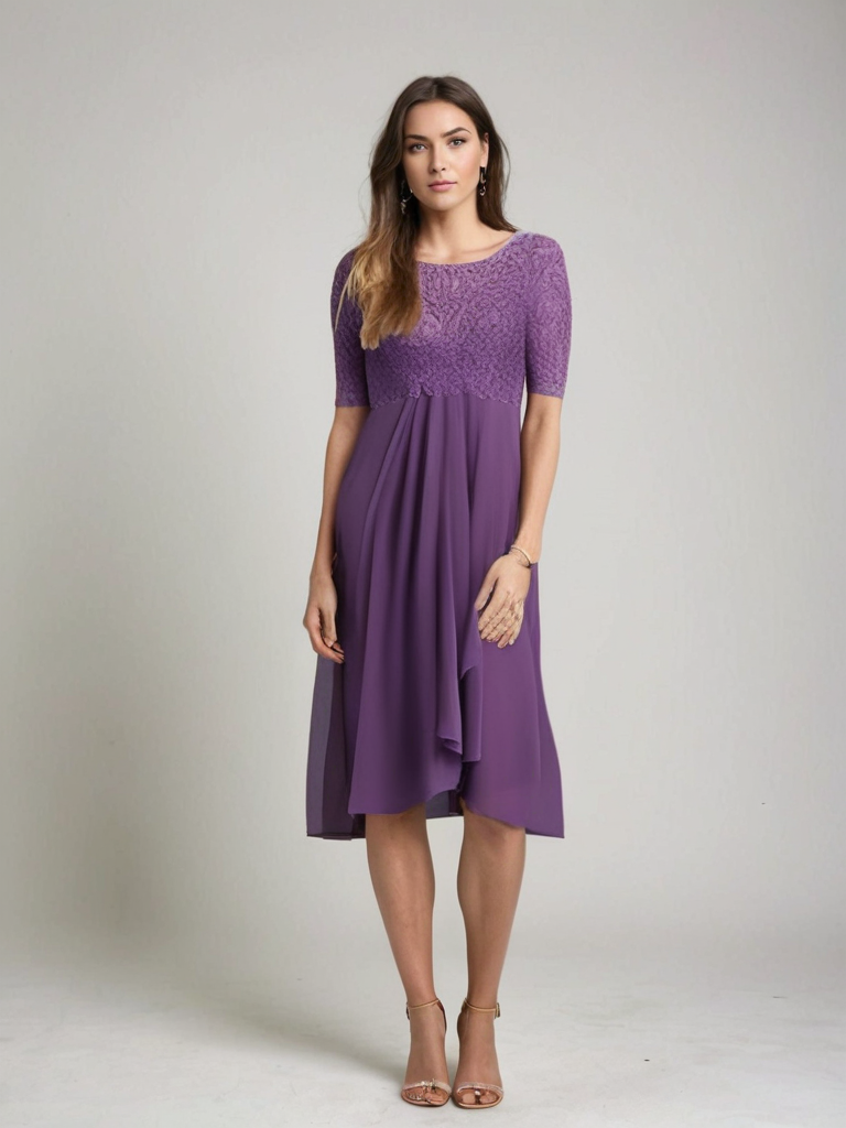 Jara midi kjole til damer – Elegant blondekjole med tidløst snit og behagelig pasform