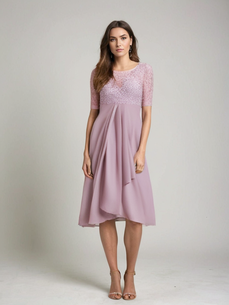 Jara midi kjole til damer – Elegant blondekjole med tidløst snit og behagelig pasform