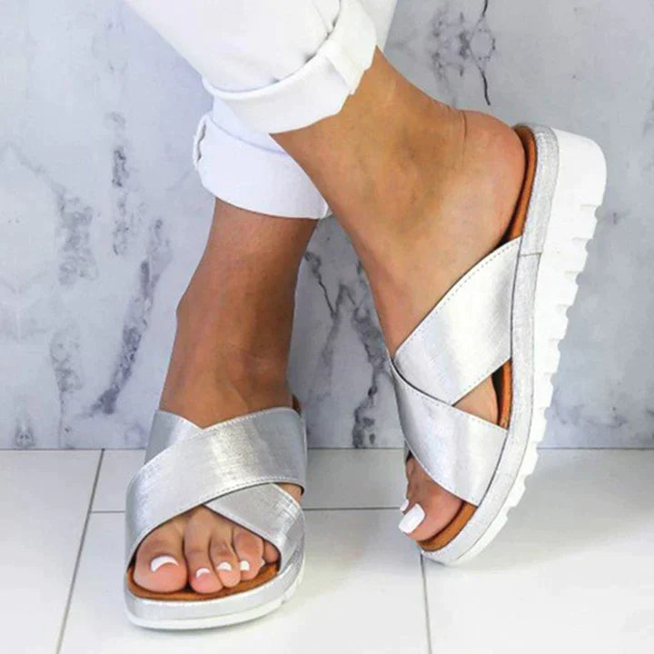 Celia Dame Sandaler – Ortopædiske Sommer Sandaler med Memory Foam Sål & Åndbart Bomuld