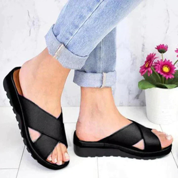 Celia Dame Sandaler – Ortopædiske Sommer Sandaler med Memory Foam Sål & Åndbart Bomuld