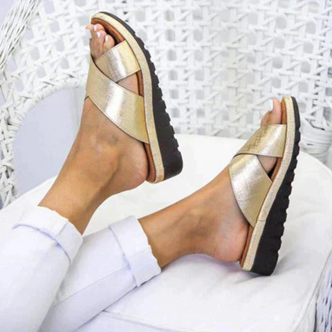 Celia Dame Sandaler – Ortopædiske Sommer Sandaler med Memory Foam Sål & Åndbart Bomuld