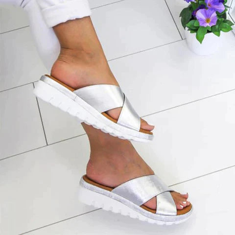 Celia Dame Sandaler – Ortopædiske Sommer Sandaler med Memory Foam Sål & Åndbart Bomuld