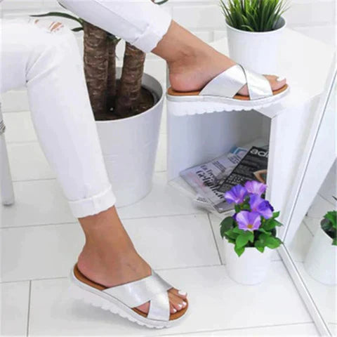 Celia Dame Sandaler – Ortopædiske Sommer Sandaler med Memory Foam Sål & Åndbart Bomuld