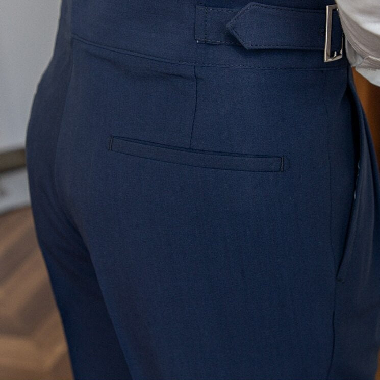 Alexander Herrebukser – Stilfulde Bukser med Høj Talje og Spænde