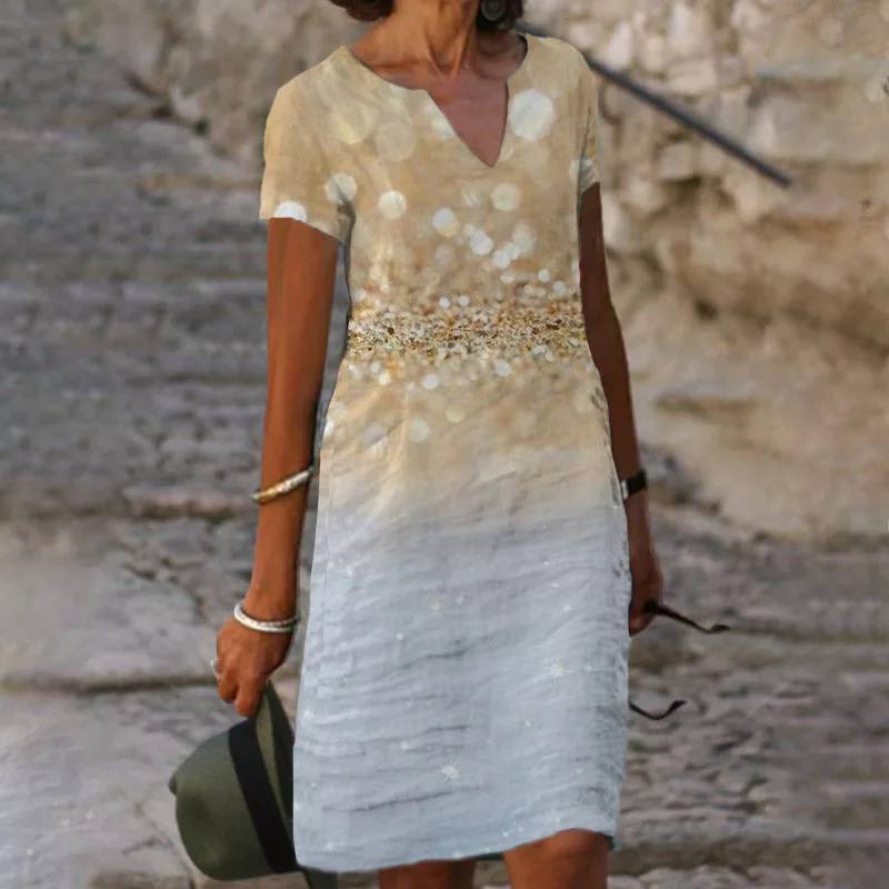 Isabelle Sommerkjole til Kvinder – Let Blomstret Kjole med Elegant Snit & Åndbar Komfort