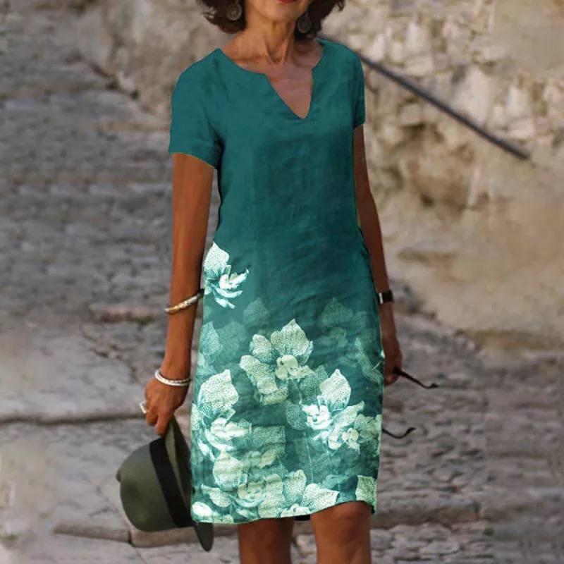 Isabelle Sommerkjole til Kvinder – Let Blomstret Kjole med Elegant Snit & Åndbar Komfort