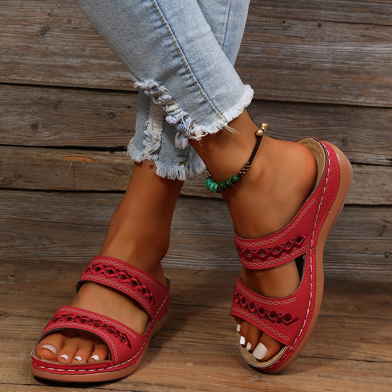 Galena Dame Sandaler – Ortopædiske Sommer Sandaler med Tre-bue Støtte & Åndbart Design