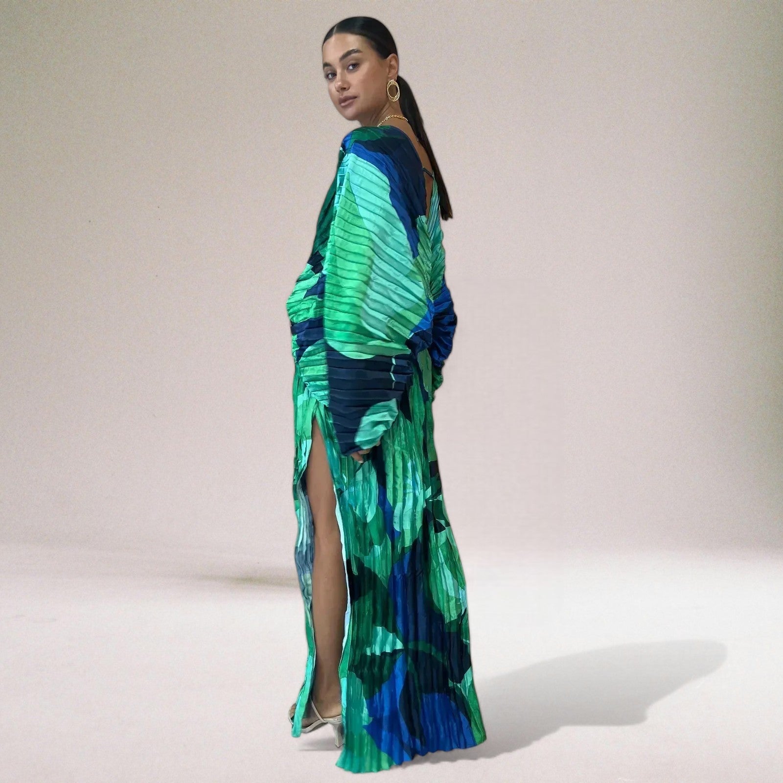 Talitha Dame Maxikjole – Let Sommerkjole med V-Hals, Elegant Snit og Let Udseende