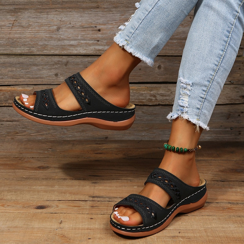 Galena Dame Sandaler – Ortopædiske Sommer Sandaler med Tre-bue Støtte & Åndbart Design