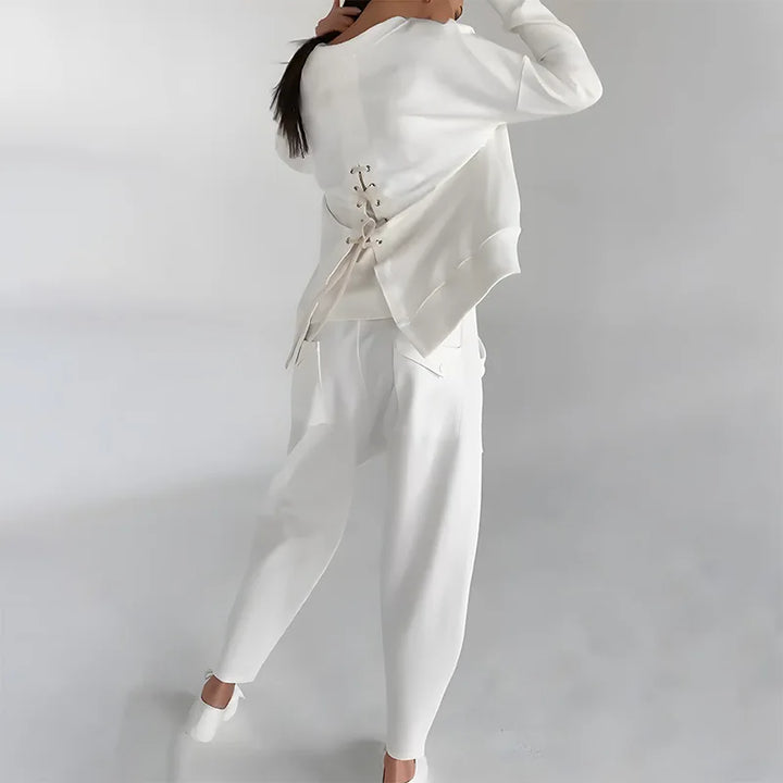 Marley Dameset – Stilfuldt og Komfortabelt To-delt Outfit med Moderigtige Detaljer
