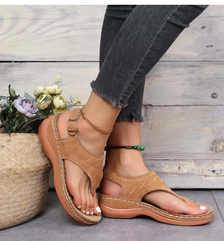 Elisabeth Dame Sandaler – Ortopædiske Gå-sandaler med Stødabsorbering og Antibakteriel Sål