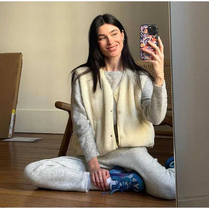 Eveline Dame Teddy-Bodywarmer – Trendy & Figursyet Vest til Enhver Anledning