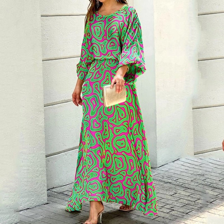 Zara Dame Sommerkjole – Elegant Midikjole i Åndbart Stof med Figurvenligt Snit