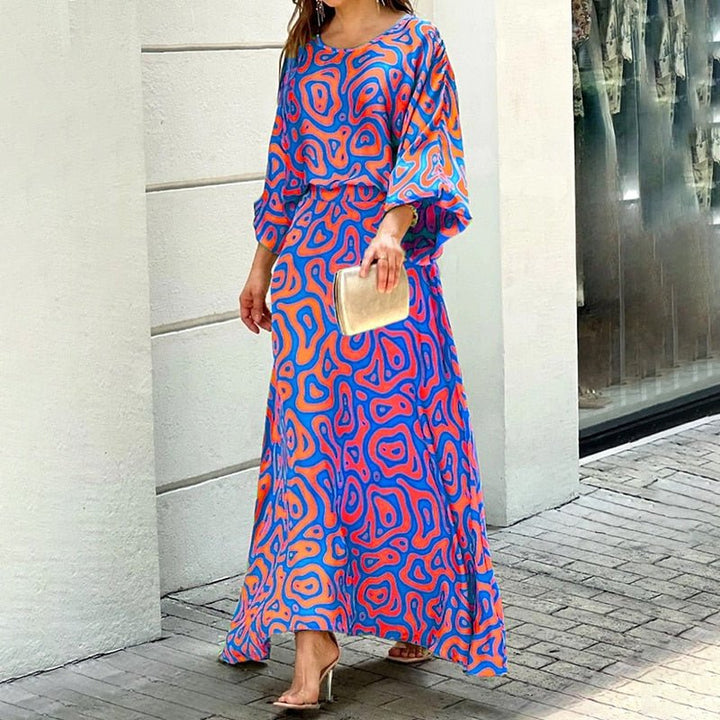Zara Dame Sommerkjole – Elegant Midikjole i Åndbart Stof med Figurvenligt Snit
