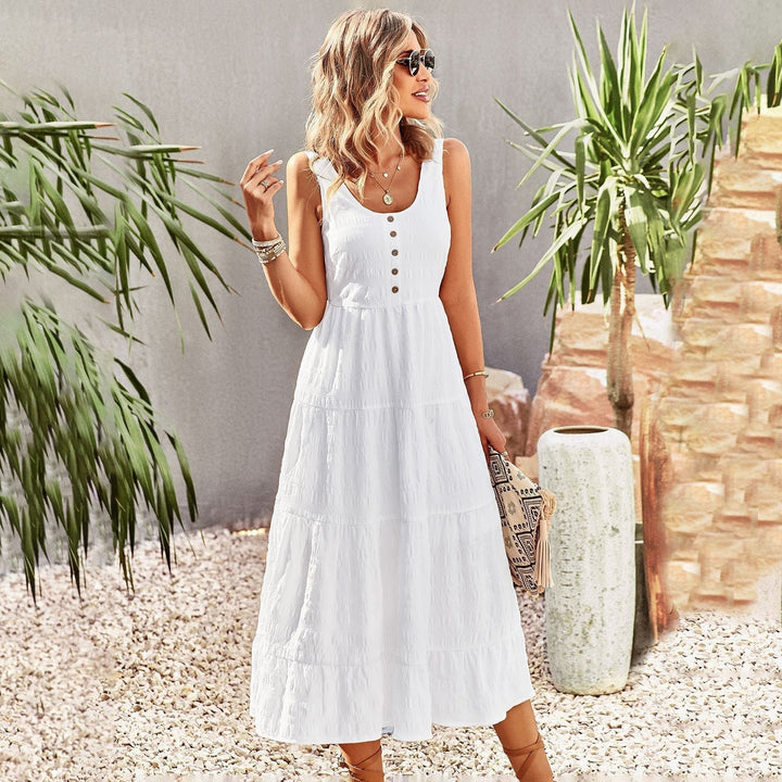 Boho sommerkjole til kvinder Isla – Løs lang kjole med håndlavede detaljer og feminin stil