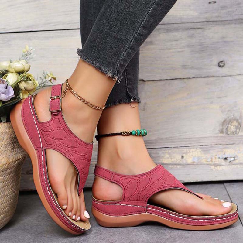 Elisabeth Dame Sandaler – Ortopædiske Gå-sandaler med Stødabsorbering og Antibakteriel Sål