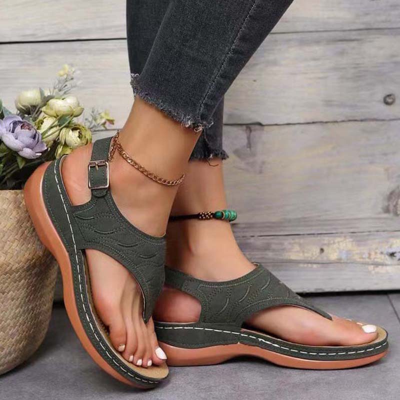 Elisabeth Dame Sandaler – Ortopædiske Gå-sandaler med Stødabsorbering og Antibakteriel Sål