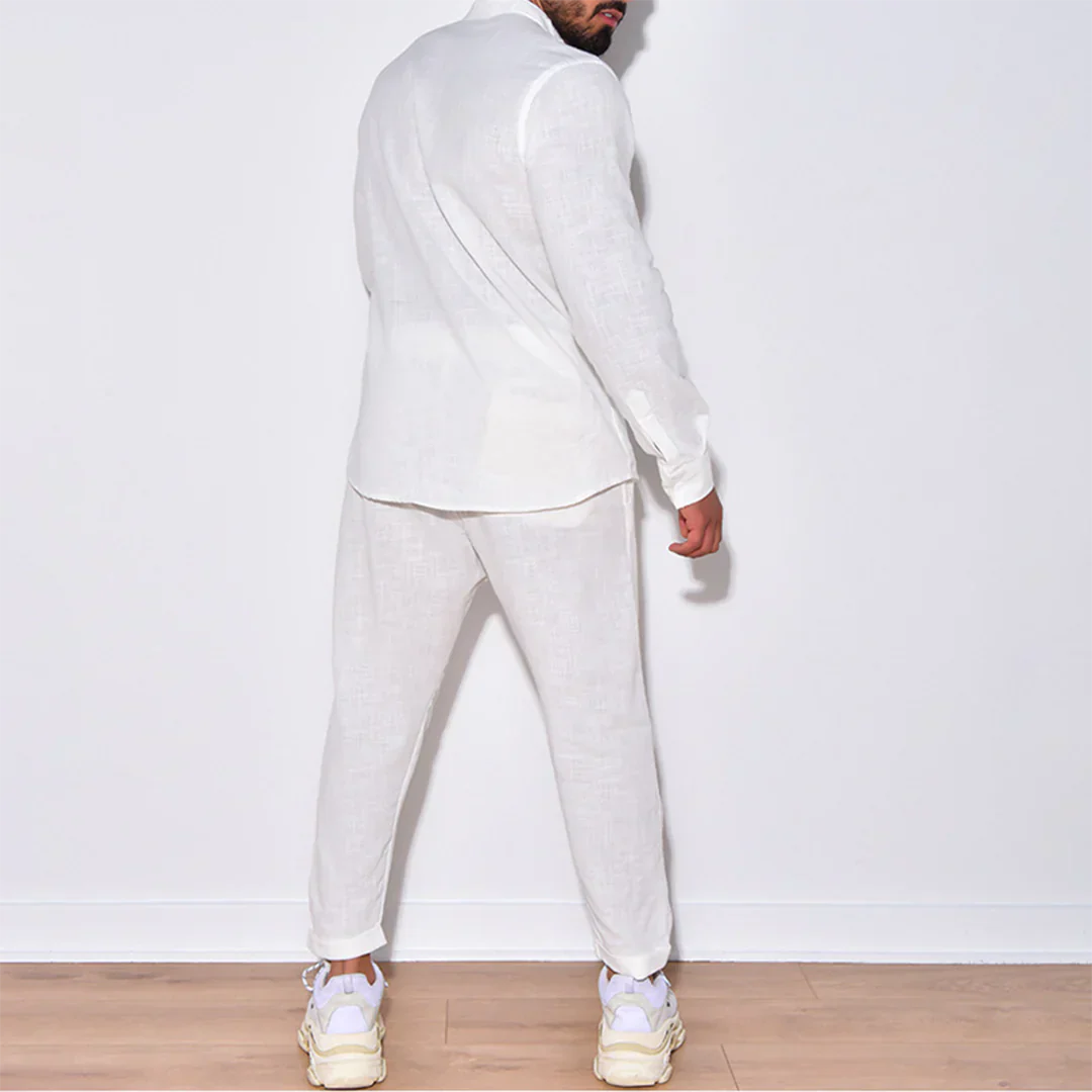 James Herresæt til Sommer – Åndbart og Let Sæt med Lange Ærmer og Behagelig Pasform