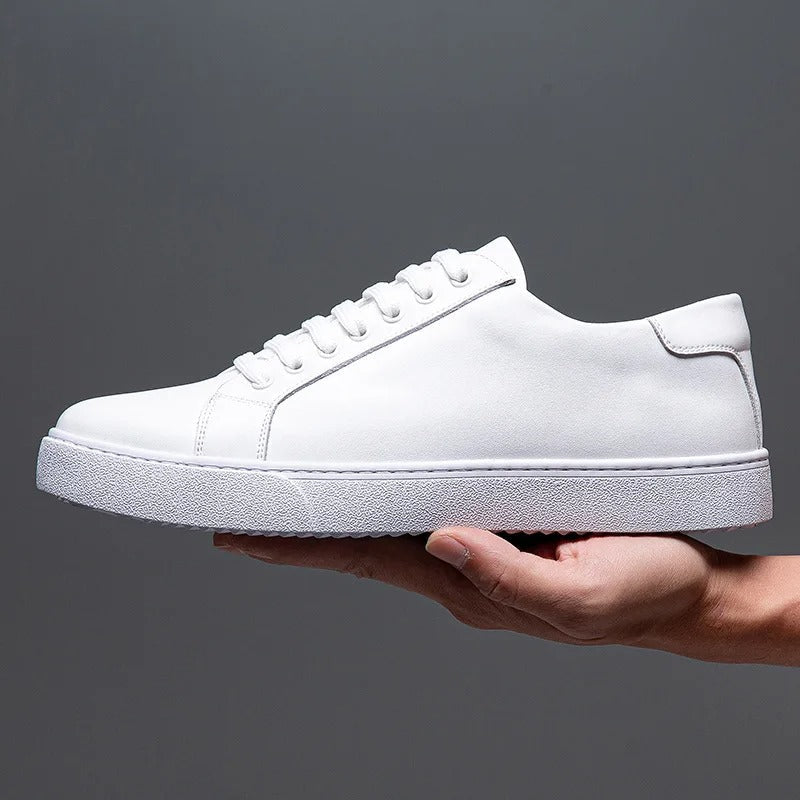 David herresneakers i læder – Elegante sko i ægte læder med komfortabel sål og tidløst design