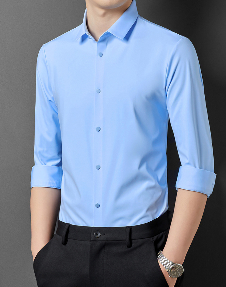 Alexander herreskjorte med stretch – Krølfri, åndbar og tætsiddende, perfekt til både arbejde og hverdag