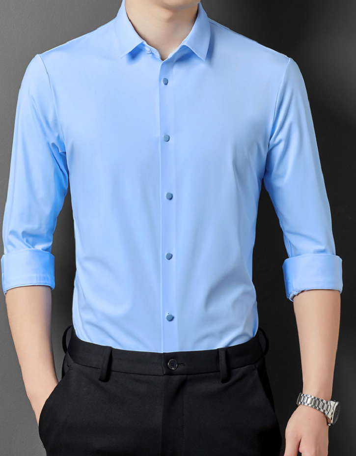 Alexander herreskjorte med stretch – Krølfri, åndbar og tætsiddende, perfekt til både arbejde og hverdag