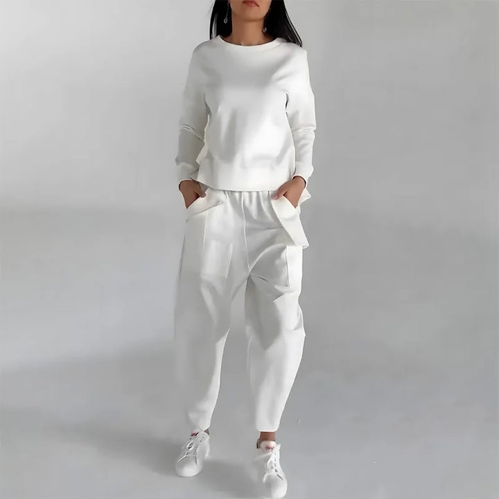 Marley Dameset – Stilfuldt og Komfortabelt To-delt Outfit med Moderigtige Detaljer
