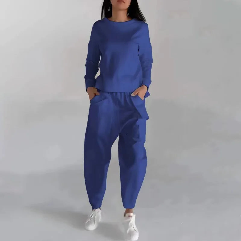 Marley Dameset – Stilfuldt og Komfortabelt To-delt Outfit med Moderigtige Detaljer