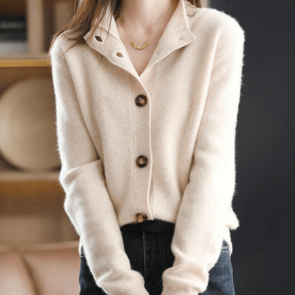 Darla Dame Kashmir Cardigan – Blød & Elegant Trøje med Komfortabel Pasform