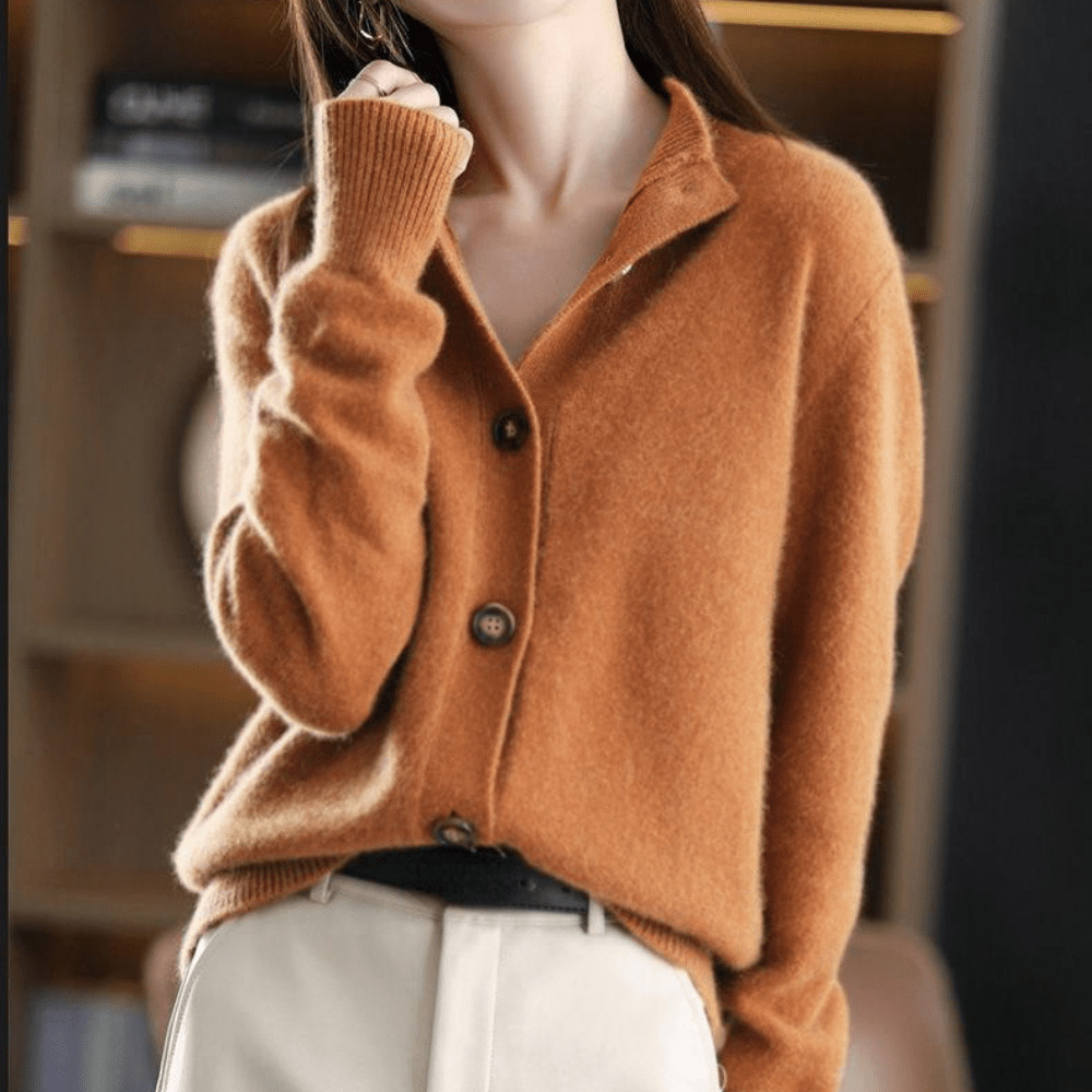 Darla Dame Kashmir Cardigan – Blød & Elegant Trøje med Komfortabel Pasform