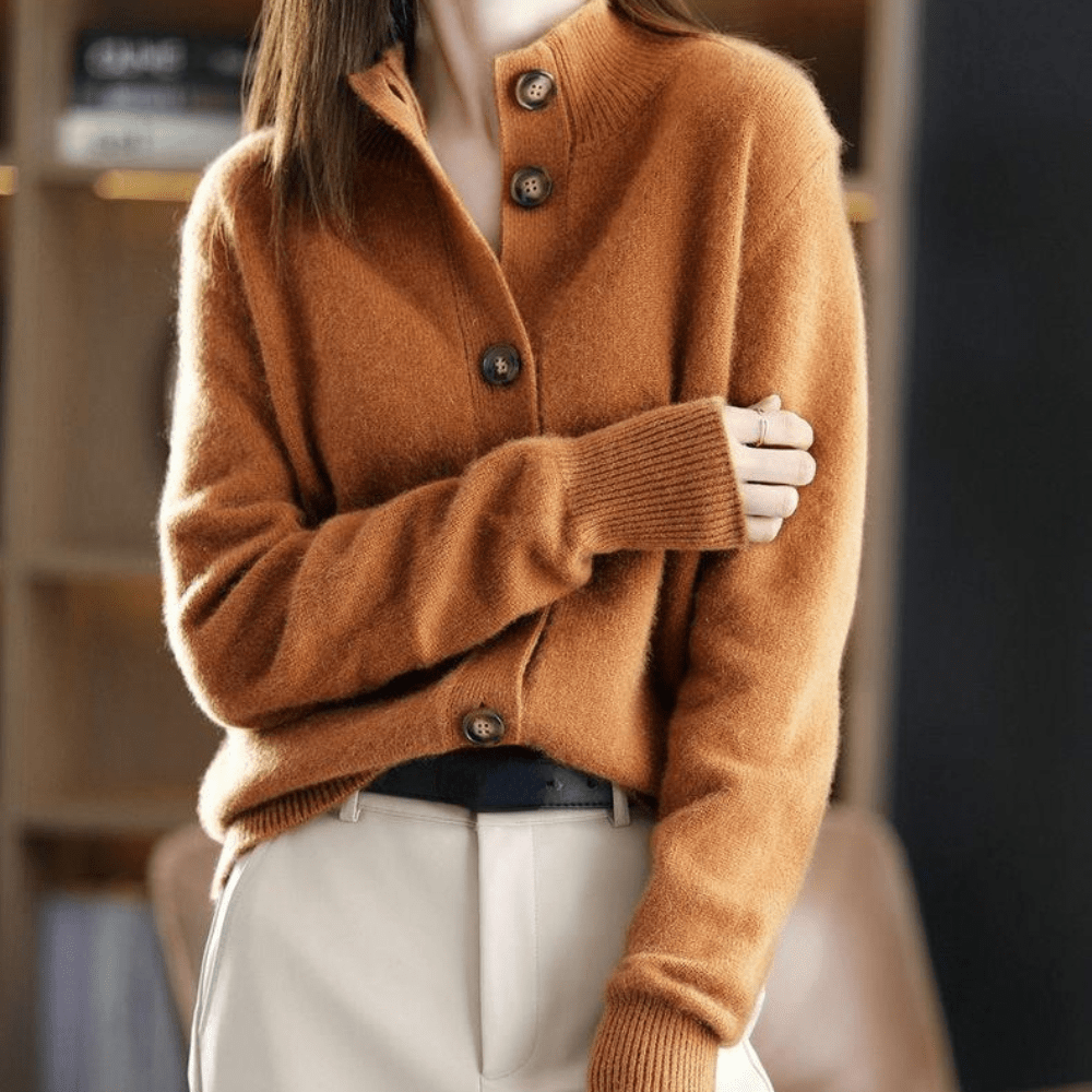 Darla Dame Kashmir Cardigan – Blød & Elegant Trøje med Komfortabel Pasform