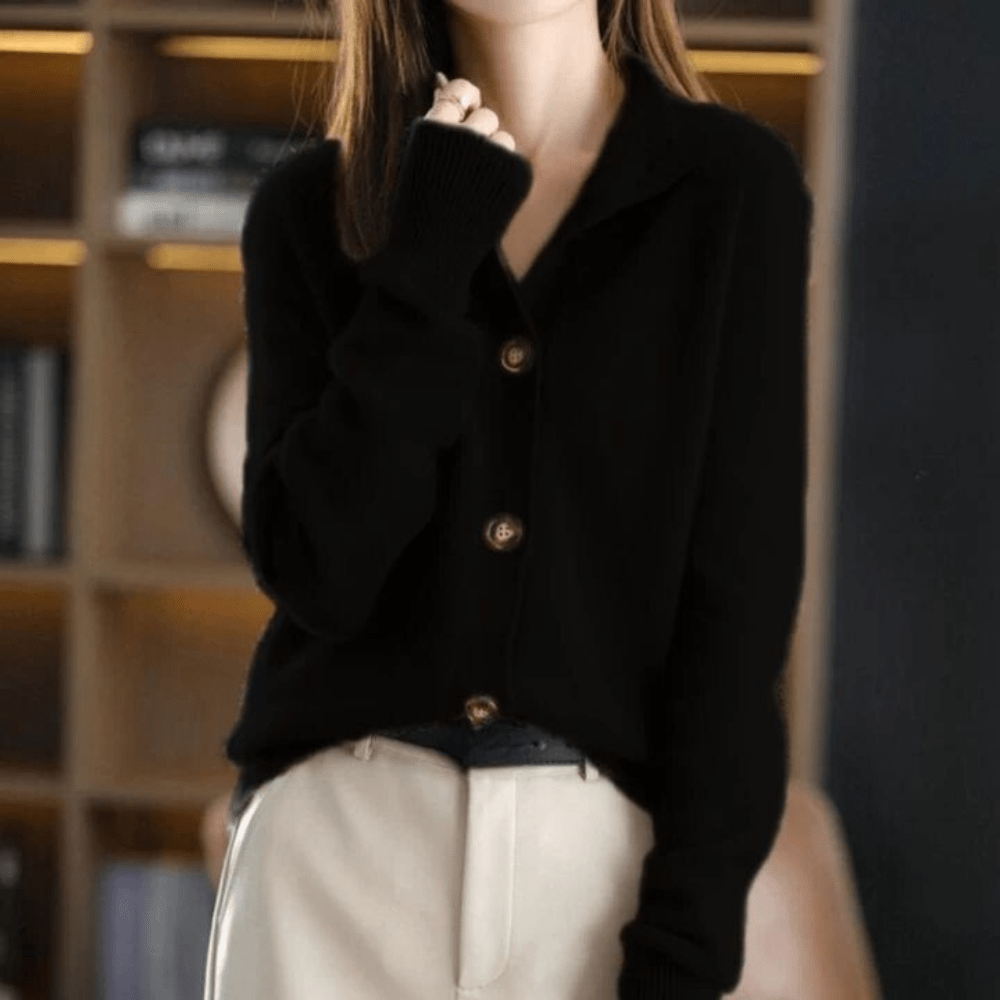 Darla Dame Kashmir Cardigan – Blød & Elegant Trøje med Komfortabel Pasform