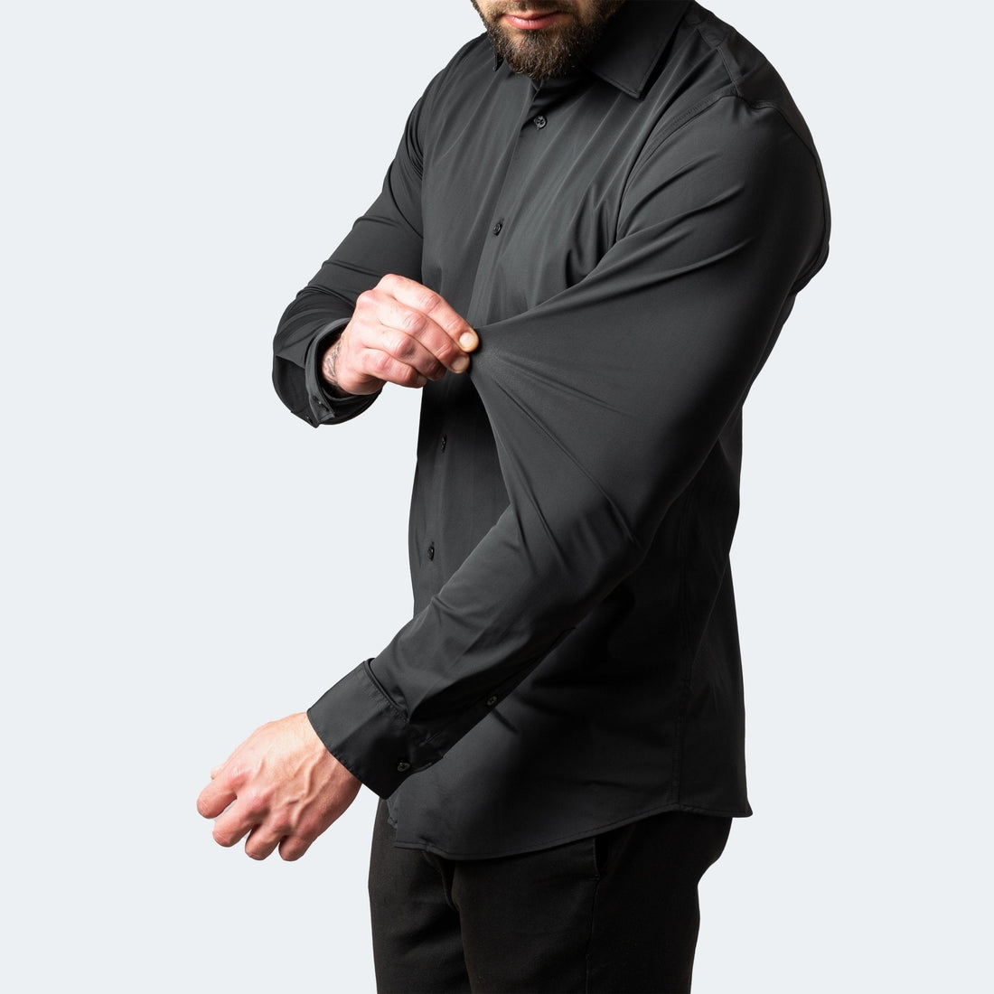 Alexander herreskjorte med stretch – Krølfri, åndbar og tætsiddende, perfekt til både arbejde og hverdag