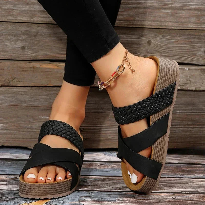 Eliza Dame Sandaler – Veganske Læder Sandaler med Åndbart Design og Blød Stødabsorbering