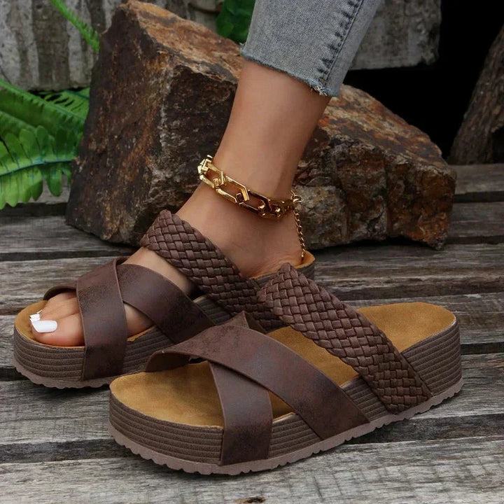 Eliza Dame Sandaler – Veganske Læder Sandaler med Åndbart Design og Blød Stødabsorbering