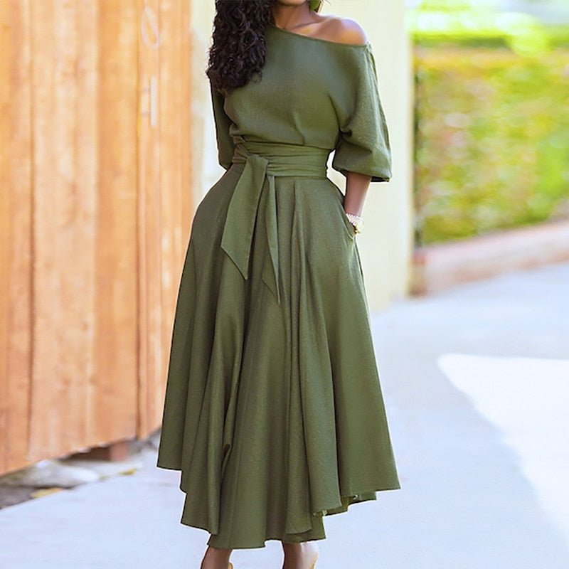 Ella Elegant Damekjole – Bomuldskjole med talje og klassisk, tidløst design